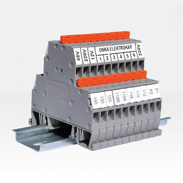 ONKA 1639 2.5MM MRK ÇİFT KATLI DİYOTLU RAY KLEMENS  YEŞİL