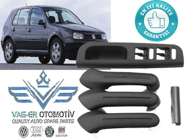 GOLF 4 ÖN SAĞ SOL ARKA SAĞ SOL KAPI İÇ ÇEKME KOLU TUTAMAK SİYAH - 1