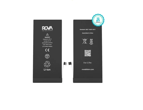 Rova İphone 12 Pro Batarya Pil Güçlendirilmiş 2815mAh 1 Yıl Garantili