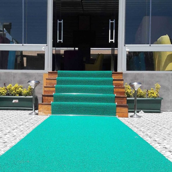 Kıvırcık Kapı Önü Dış Mekan Paspas / Kalınlık : 14 mm. / En : 1.20 M. - Boy : 2 Metre / Turkuaz - Resim 2