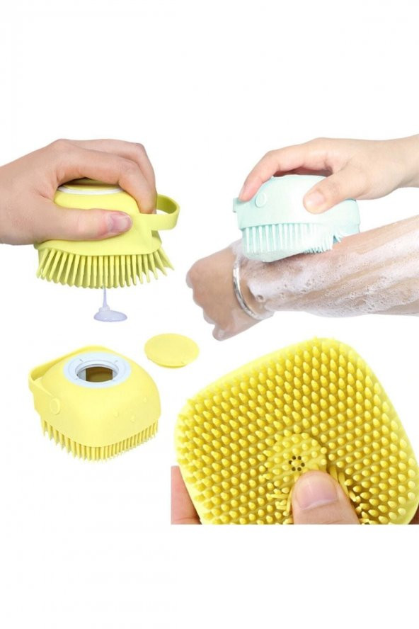 Şampuan Hazneli Duş Fırçası Silikon Peeling - 5