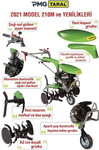 Taral 210M Benzinli Çapa Makinası - Özel Paket-1 - Resim 2