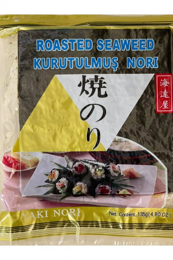 Yaki Nori Kurutulmuş Nori Sushi Yosunu 50 Yaprak 135g