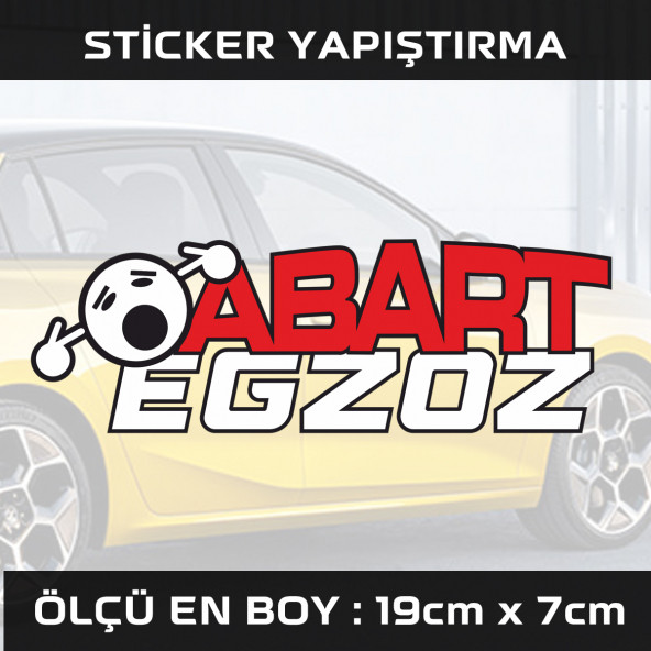 abart egzoz - sticker araba cam bagaj uyumlu et,ket kask motosiklet dolap cam uyumlu yapışkan