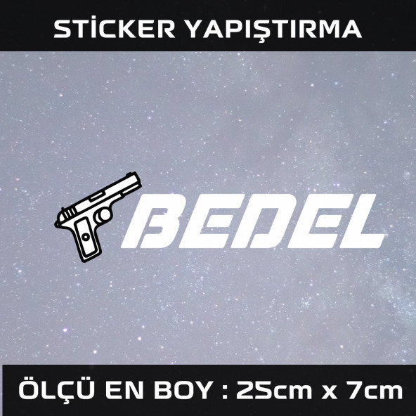 bedel türkçe yazı -  2 ADET sticker araba cam bagaj uyumlu et,ket kask motosiklet dolap cam uyumlu yapışkan