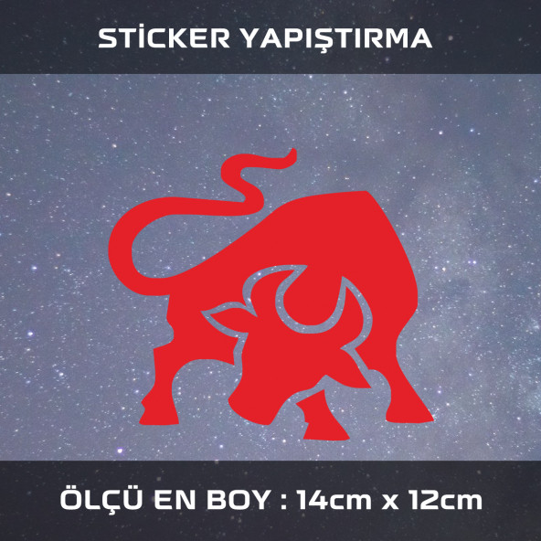 kızgın boğa -  2 ADET sticker araba cam bagaj uyumlu et,ket kask motosiklet dolap cam uyumlu yapışkan ürün görseli