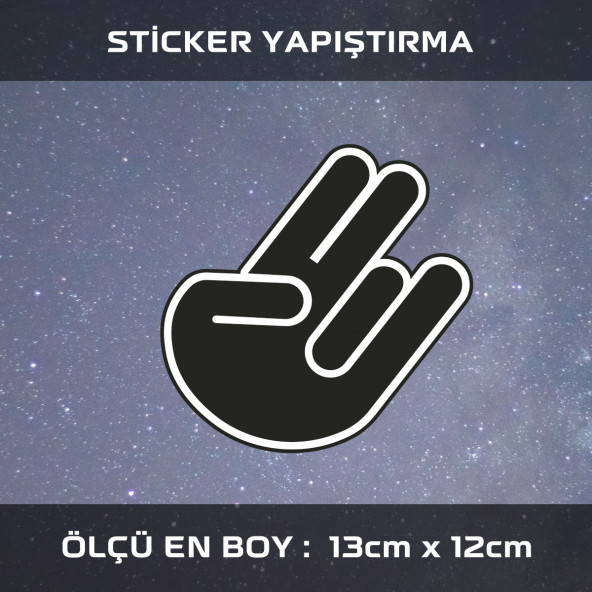 el işareti -  2 ADET sticker araba cam bagaj uyumlu et,ket kask motosiklet dolap cam uyumlu yapışkan