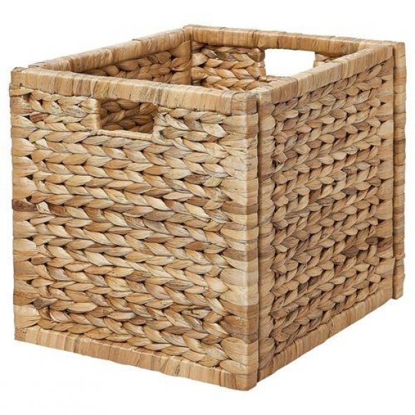 Doğal Sepet, Su Sümbülü MeridyenDukkan 32x34x32 cm Rattan Düzenleme Sepet-Kutu El Örgüsü