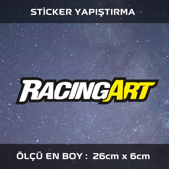 racing art dizayn -  2 ADET  sticker araba cam bagaj uyumlu et,ket kask motosiklet dolap cam uyumlu yapışkan ürün görseli