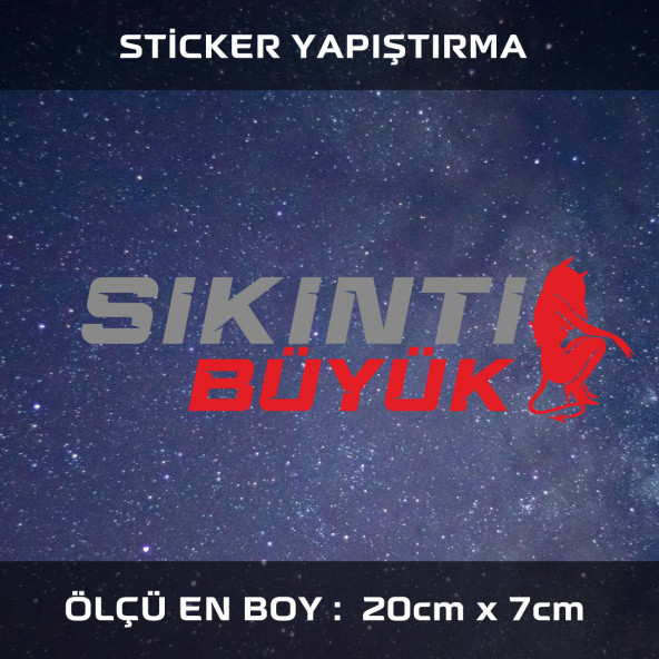 sıkıntı büyük şeytan - sticker araba cam bagaj uyumlu et,ket kask motosiklet dolap cam uyumlu yapışkan