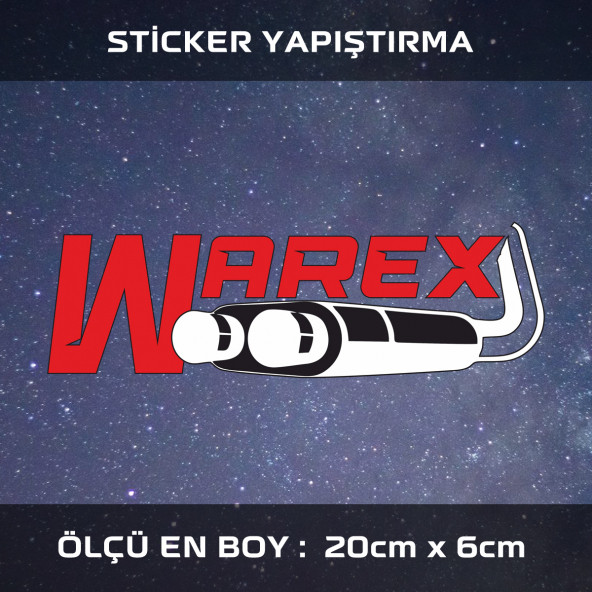 warex egzoz - 2 adet sticker araba cam bagaj uyumlu et,ket kask motosiklet dolap cam uyumlu yapışkan