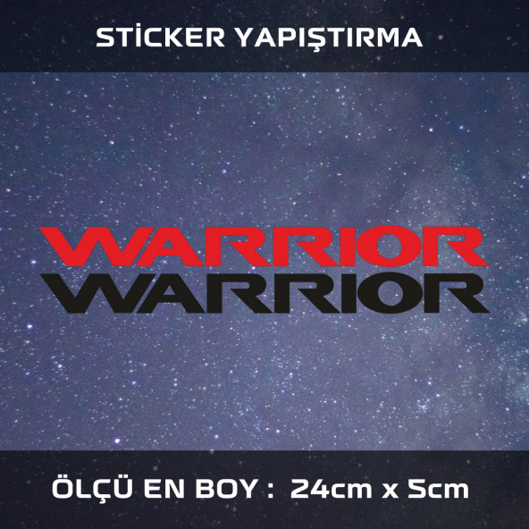 warrior savaşçı - sticker araba cam bagaj uyumlu et,ket kask motosiklet dolap cam uyumlu yapışkan ürün görseli