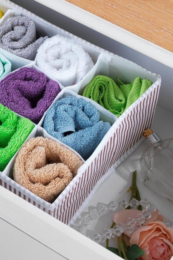 Home 12 Bölmeli Çekmece İçi Düzenleyici | Organizer Beyaz/Kahve - 2