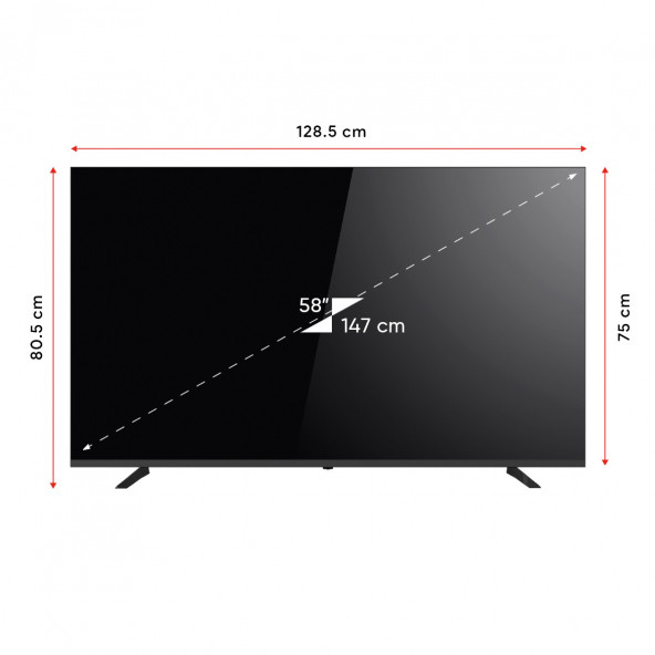 Next YE-58020GFSG5 58" 147 Ekran Uydu Alıcılı 4K Ultra HD Google Android LED TV - 3