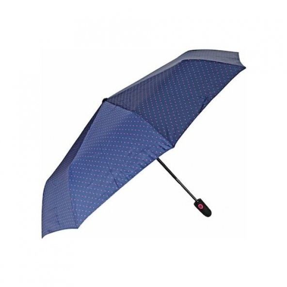 Otomatik Şemsiye Lacivert Puanlı Otomatik Şemsiye - Resim 3