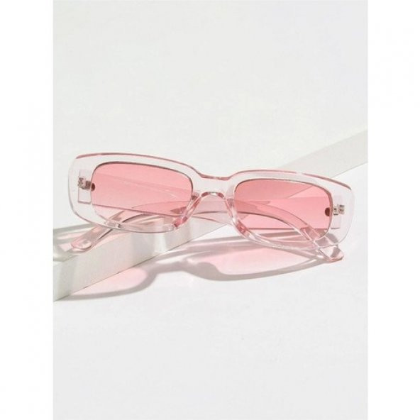 Chunky Frame Vintage Pembe Güneş Gözlüğü - 4
