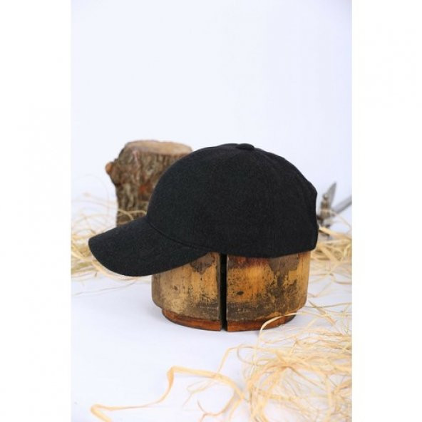 Füme Kışlık Kaşe Beyzbol Şapka Kep - 2