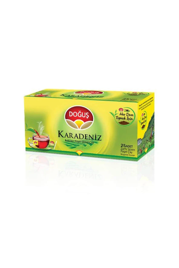 Doğuş Karadeniz Bergamot Aromalı Süzen Poşet Çay 25 Li Bardak Sallama Çay
