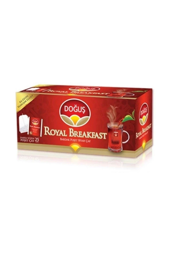 Doğuş Royal Breakfast Süzen Bardak Poşet Çay 25 x 2 Gram Sallama Çay