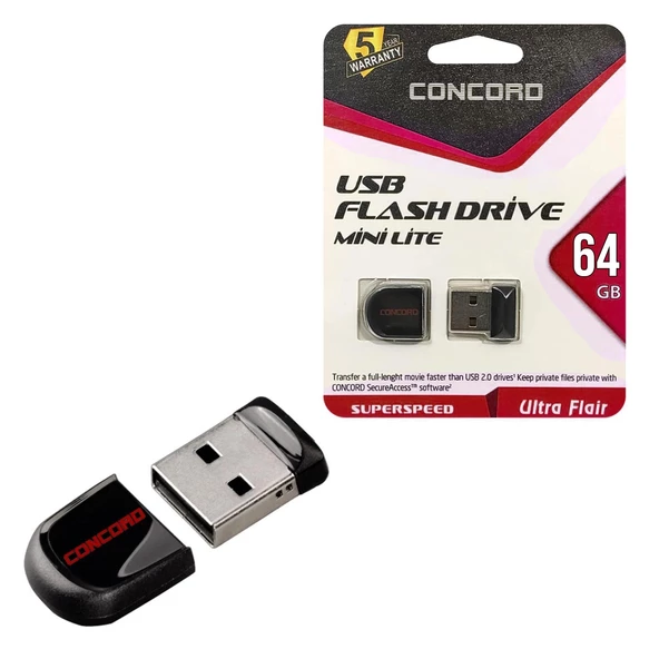 CONCORD C-UML64 Usb Flash Bellek Mini Lite 64GB