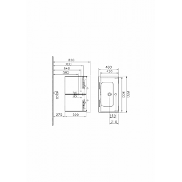 Vitra S20 Lavabo Dolabı Seti 85 Cm Parlak Beyaz - 2