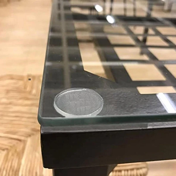 Yapışkanlı Cam Tutucu Şeffaf 10 mm 50Li Mobilya Raf Ses Tutucu - Resim 3