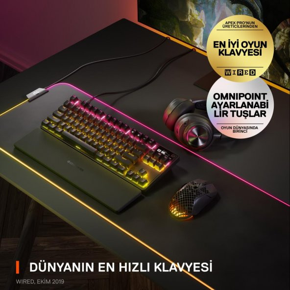Steelseries Apex Pro Tkl Mekanik Oyun Klavyesi (2023) - İngilizce Q - 3