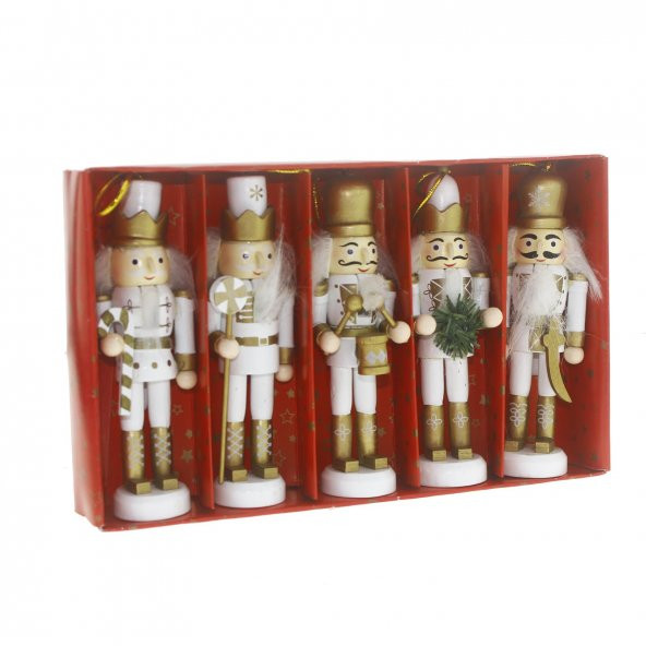 5 Adet 12cm Kurşun Asker Beyaz - 2