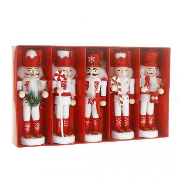 5 Adet 12cm Kurşun Asker Kırmızı - 3