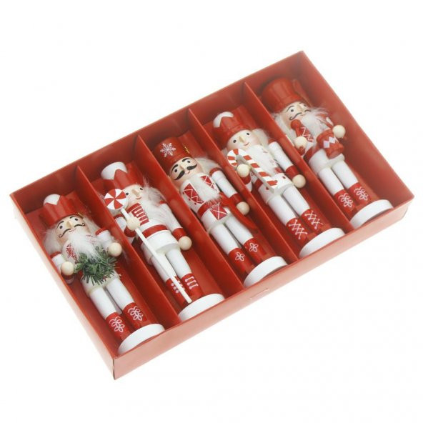 5 Adet 12cm Kurşun Asker Kırmızı - 4