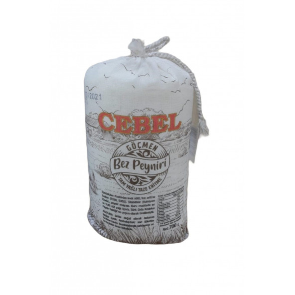 Cebel Göçmen Tam Yağlı Bez Peynir 700 Gr