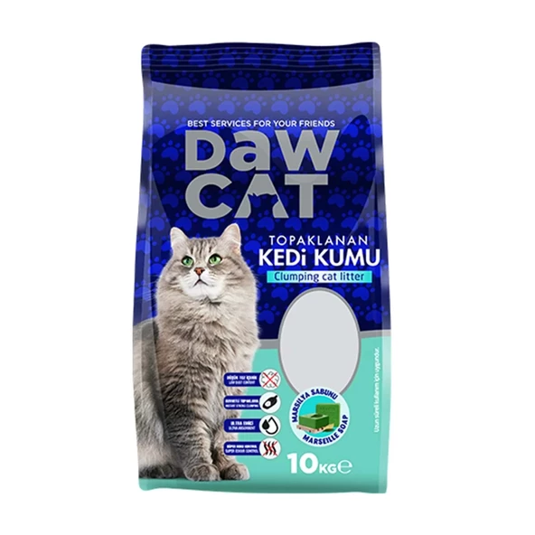 Dawcat 10lt Bentonit Kedi Kumu Marsilya Sabun Kokulu