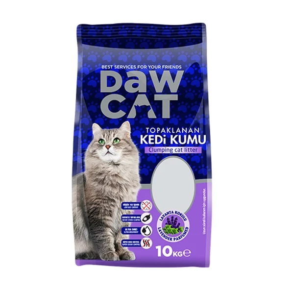 Dawcat 10lt Bentonit Kedi Kumu Lavanta Kokulu