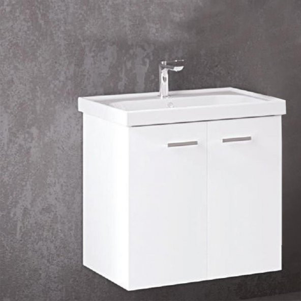 Denko Terra 65 Cm Mdf Beyaz Banyo Dolabı Takımı - 2