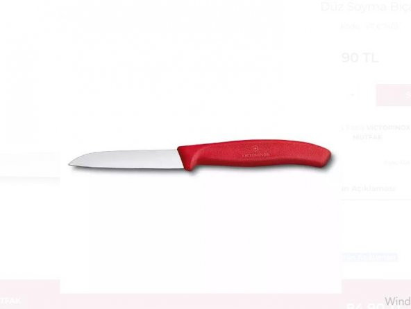 Victorinox 6.7401 SwissClassic 8cm Düz Soyma Bıçağı