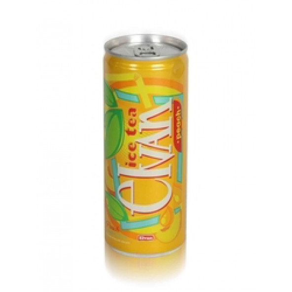 Elvan Ice Tea Teneke Kutu Şeftali Aromalı Soğuk Çay 6'lı Paket 250 Ml