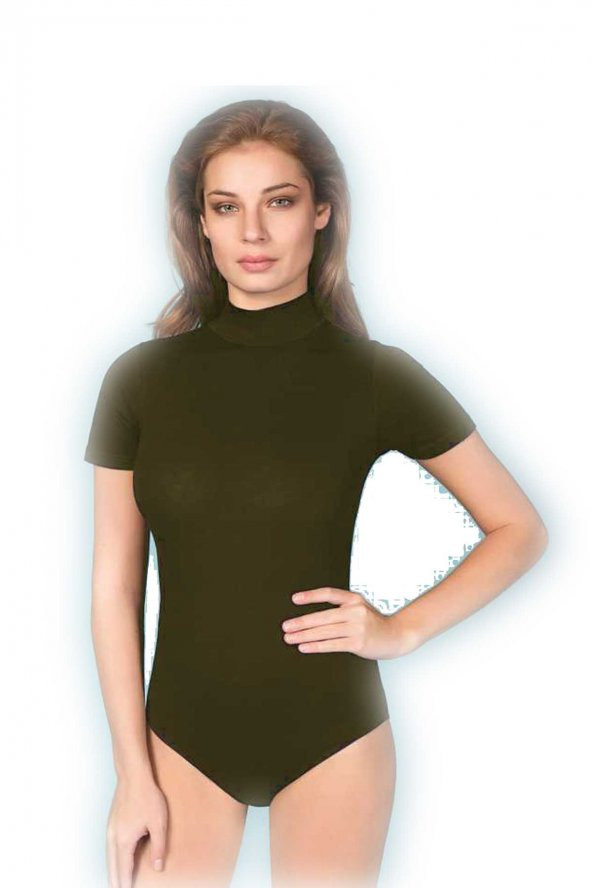 Berrak 2054 Likralı Balıkçı Yaka Yarım Kol Çıtçıtlı Body - 1