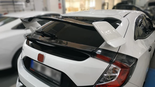 Honda Civic H.B Fk7 16-21 Typer 3 Parça Spoiler Boyasız