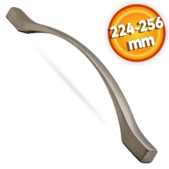 Kartaca Mobilya Çekmece Mutfak Dolap Dolabı Kapak Kulpu Kulpları Kulbu 224-256 Mm Inox Metal Kulp