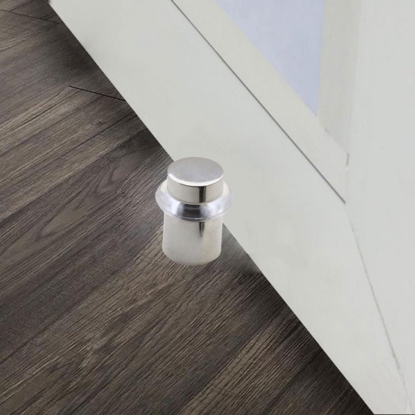 Şeffaf Silikon Contalı Kapı Stoperi Tamponu Vidalı Metal Kapı Stopu Sessiz Stop - 4