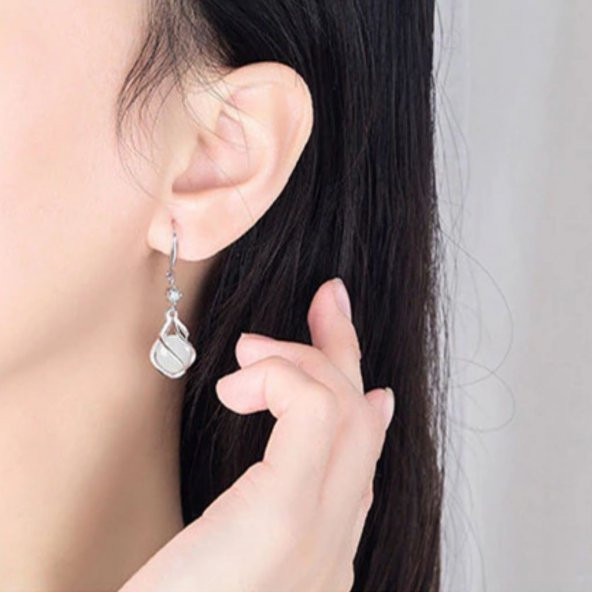 Modasteps 925 Ayar Yüksek Kalite Kristal Zirkon Püskül Küpe - 2