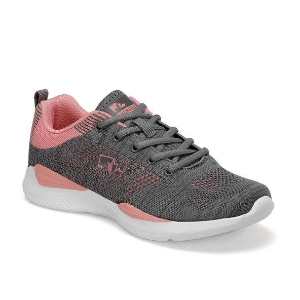 Lumberjack Kadın Siyah Gri Pembe Sneaker Memory Taban Yürüyüş Spor Ayakkabısı