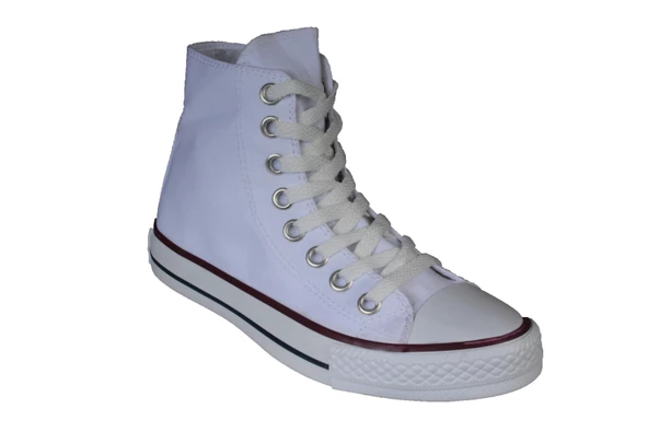 YAZ KIŞ Kadın Beyaz Bilekli Keten Spor Ayakkabı ürün görseli