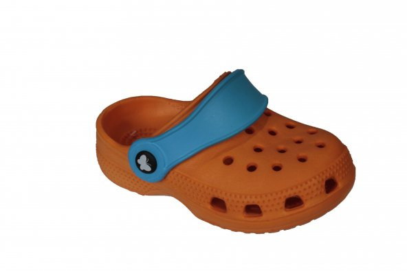 AKINBELLA Çocuk 20-25 Turuncu Mavi Önü Kapalı Yazlık Terlik Sandalet