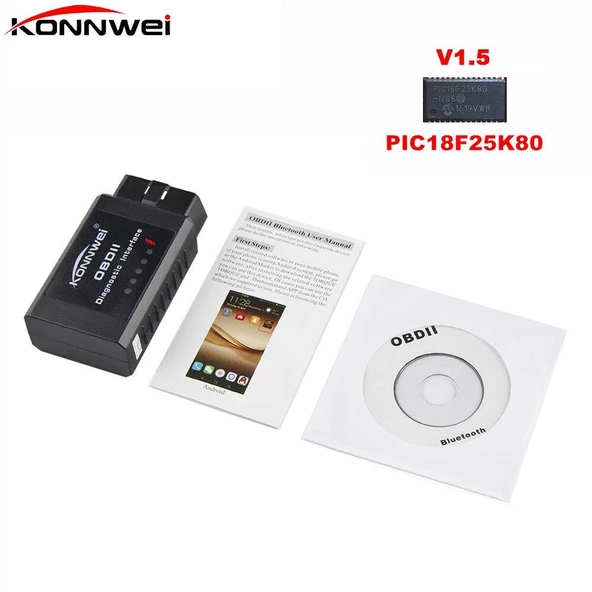 Valkyrie Konnwei KW910 OBD2 V1.5 Bluetooth Özellikli Araç Arıza Tespit Cihazı - 2