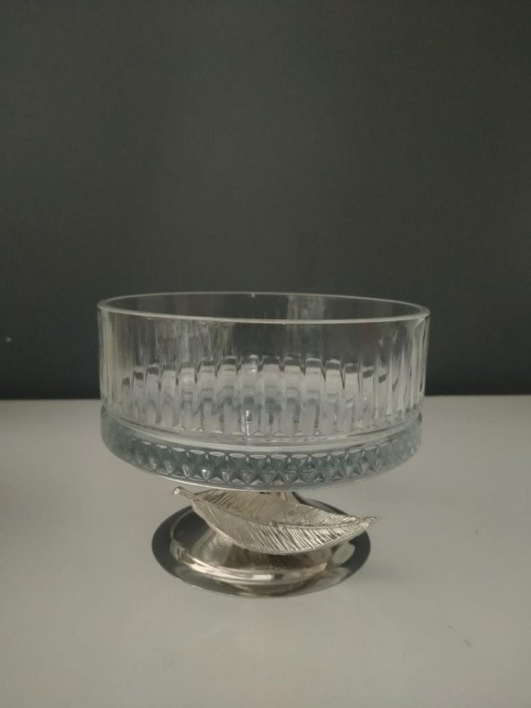 Selim Dekor Yaprak Ayaklı Büyük Sunun