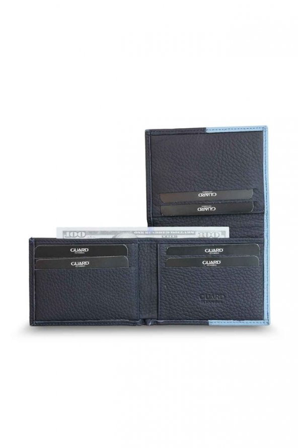 Guard Mat Turkuaz/Lacivert Hakiki Deri Erkek Cüzdan P1334 - 3