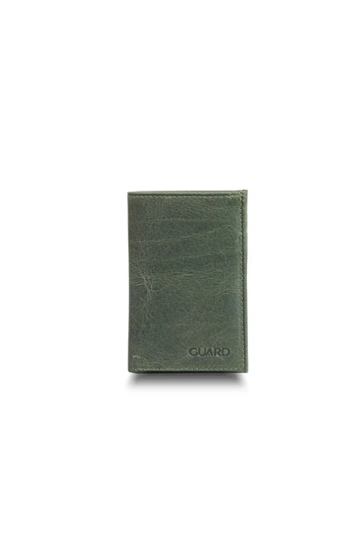 Guard Antik Yeşil İnce Mini Hakiki Deri Erkek Cüzdanı P872