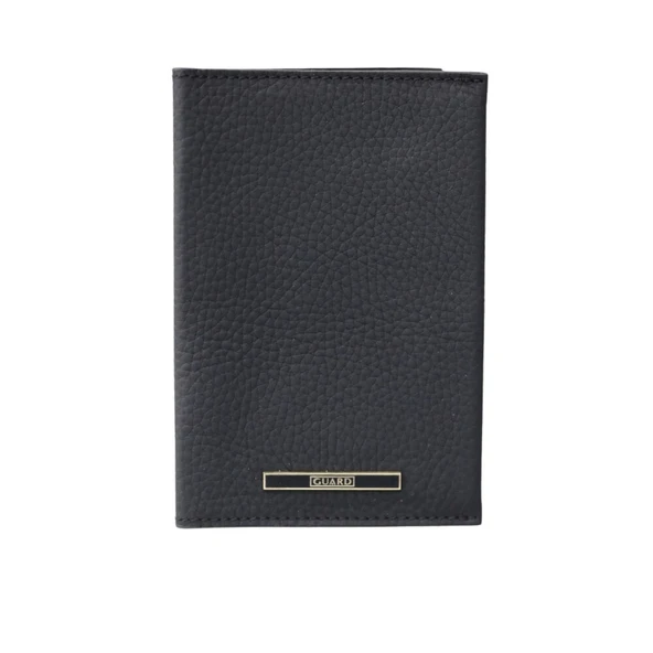 Guard Siyah Pasaport Kılıfı Hakiki Deri - Resim 5