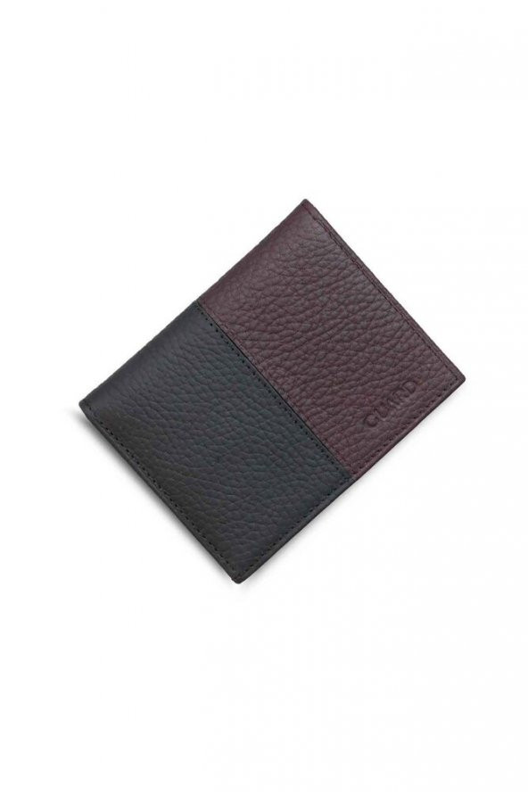 Guard Mat Bordo/Siyah Hakiki Deri Erkek Cüzdan P1334